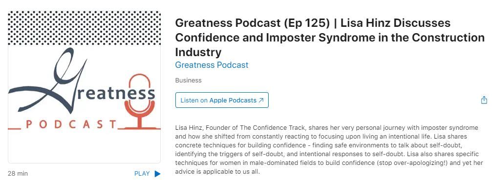 Greatness Podcast Lisa Hinz